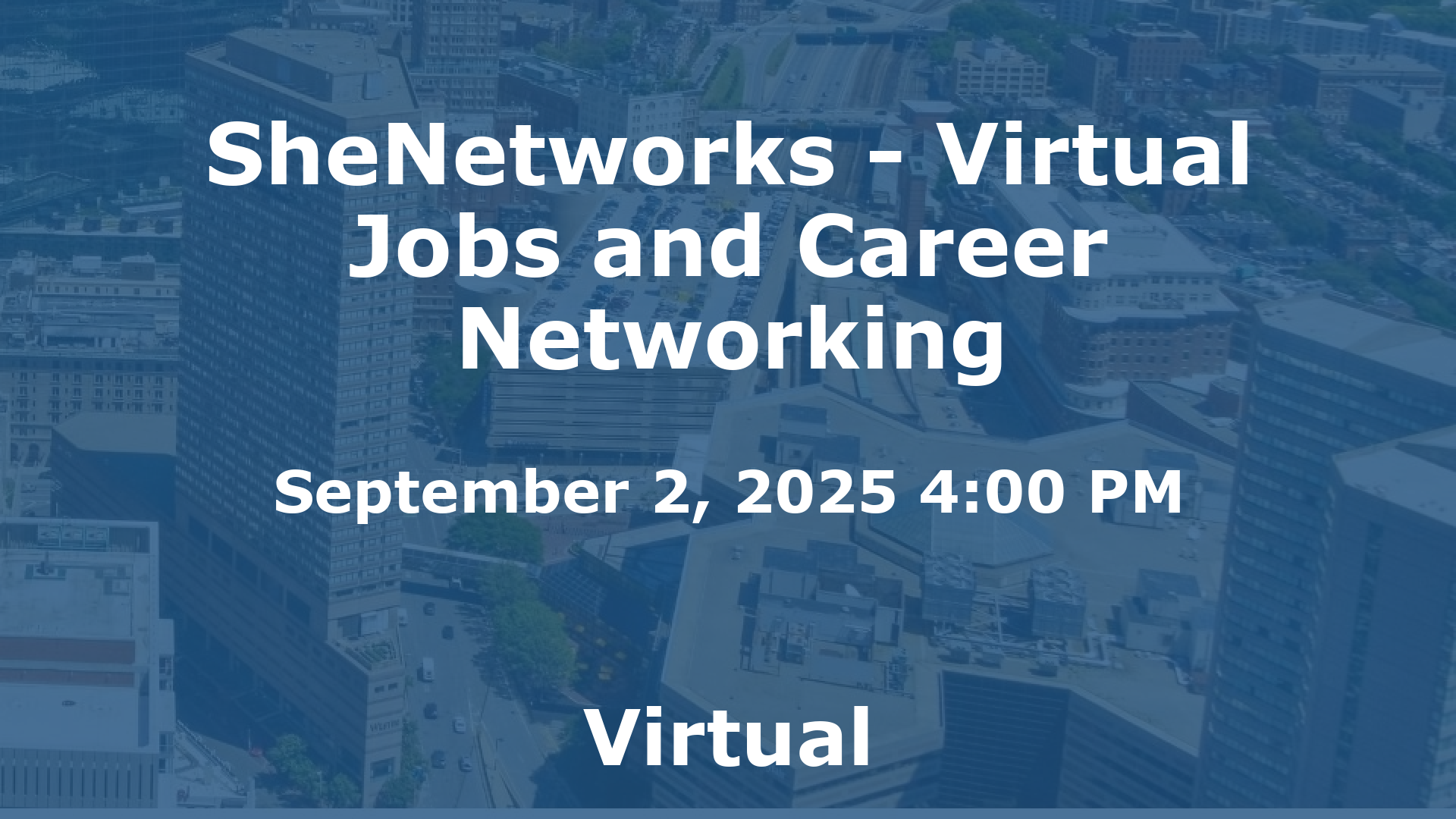 SheNetworks - Virtual Jobs and Career Networking event image